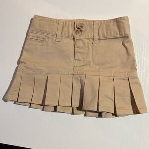 Ralph Lauren Royal Khaki Pleated Toddler Kids Skirt (3T)